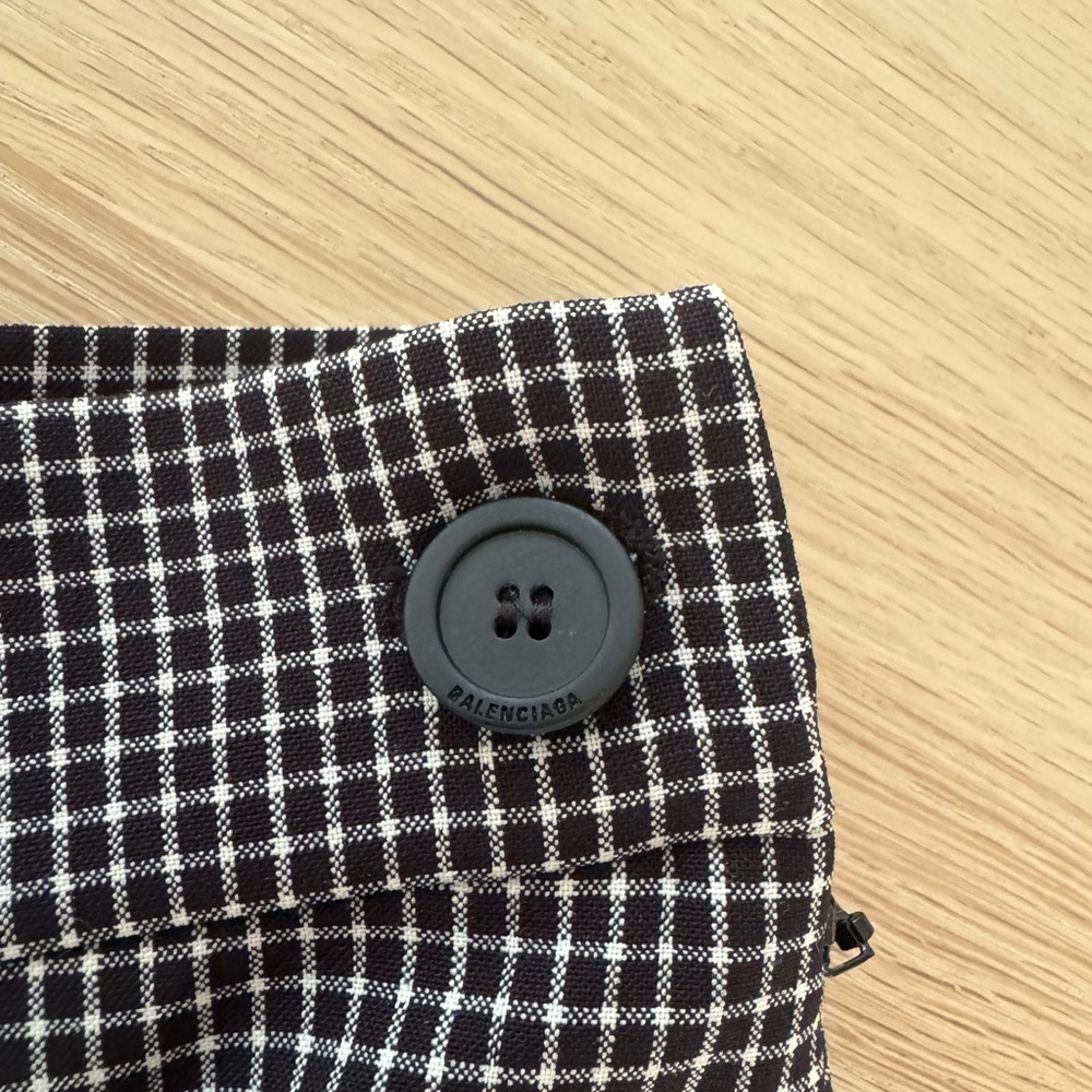 Balenciaga Black and White Checkered Fabric - Picture 3 of 5